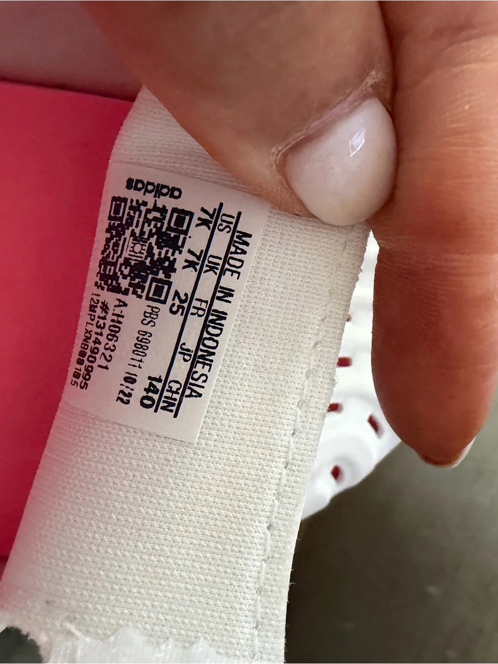 adidas Kids White and Pink Water Sandal